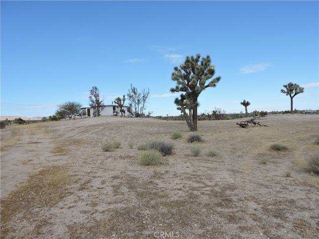 view of yard with a rural view