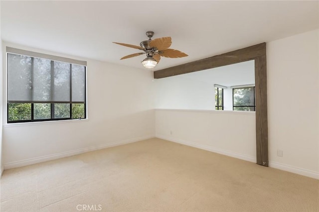 5987 Peacock Ridge Rd Unit 101, Rancho Palos Verdes, CA 90275 - unfurnished room featuring carpet floors, plenty of natural light, a ceiling fan, and baseboards