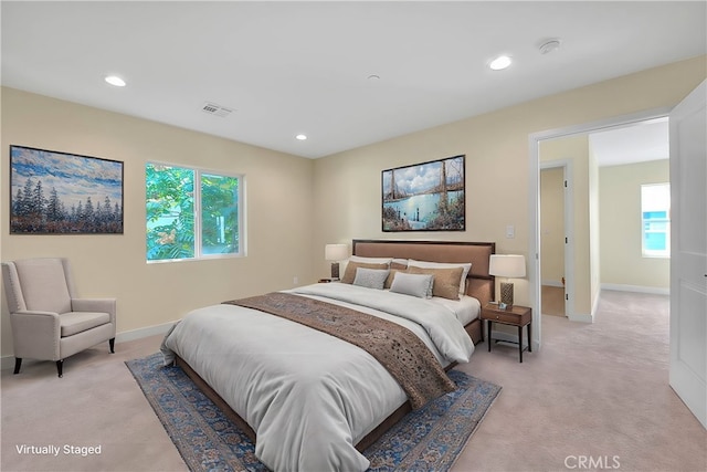 view of carpeted bedroom