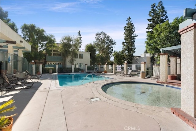 view of pool with a patio area