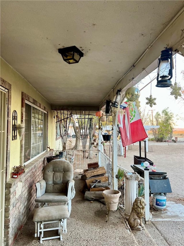 view of patio with covered porch