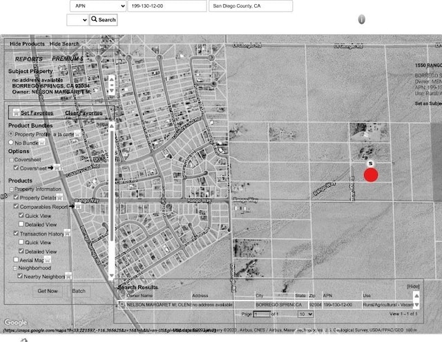 0 Rango Way, Borrego Springs CA, 92004 land for sale