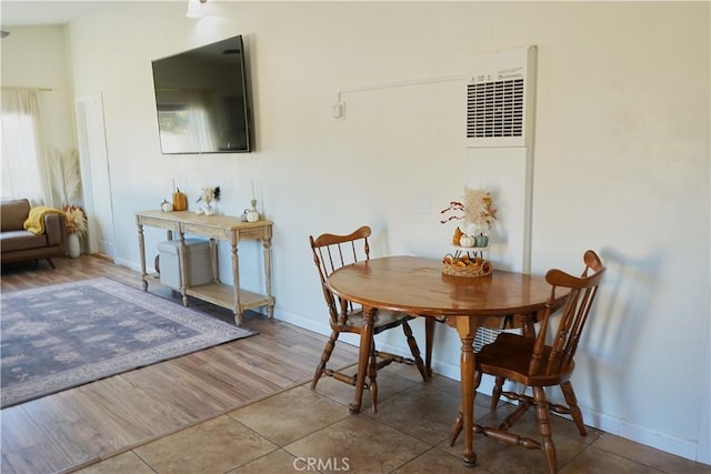 view of tiled dining room