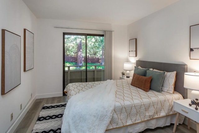 bedroom featuring wood-type flooring