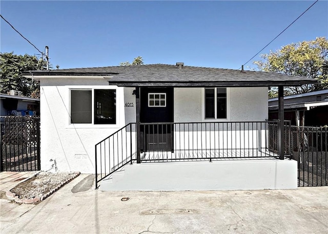 view of front of home featuring covered porch