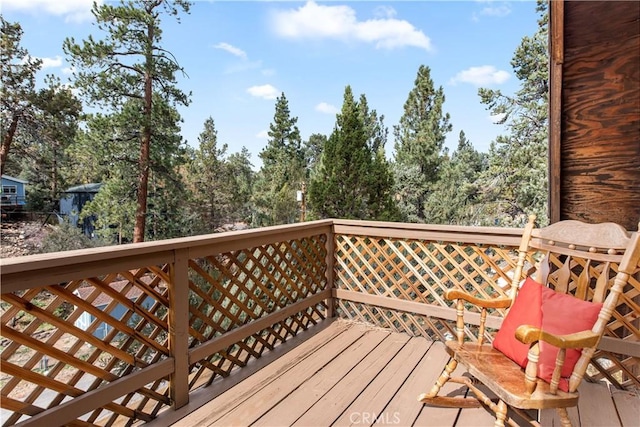 view of wooden deck