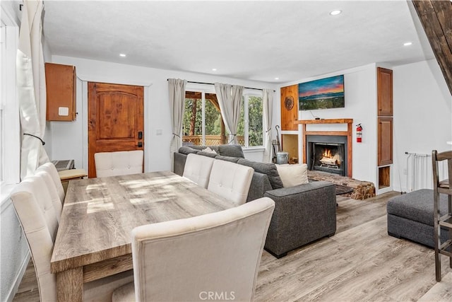 living room featuring light hardwood / wood-style floors