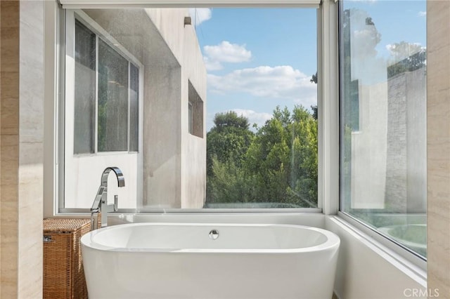 bathroom with a bath