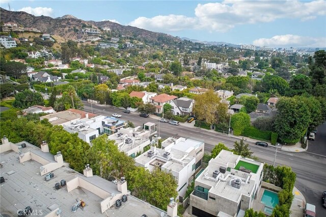 bird's eye view featuring a mountain view