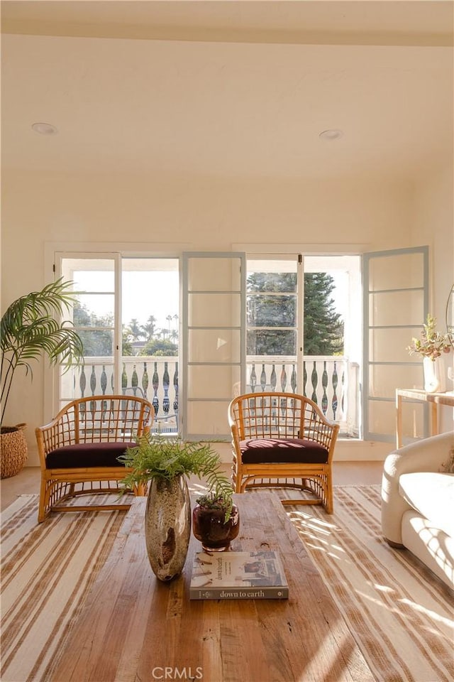 interior space featuring wood-type flooring