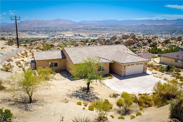 aerial view featuring a mountain view