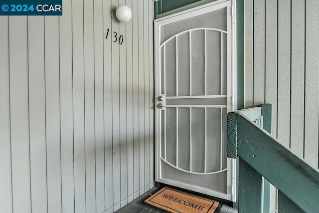 view of doorway to property