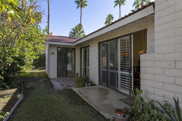 exterior space with a patio