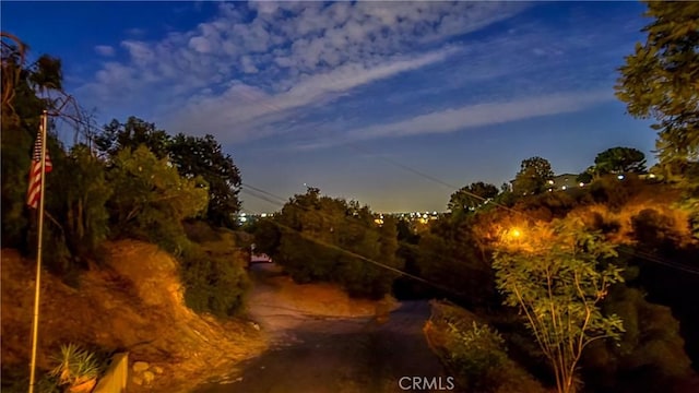 view of nature at dusk