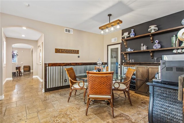 view of dining area