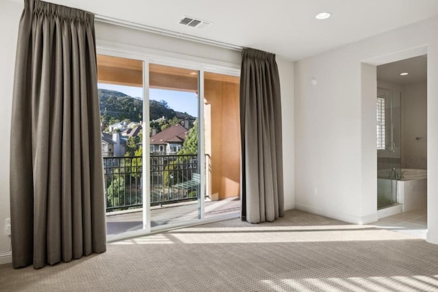 carpeted spare room with plenty of natural light