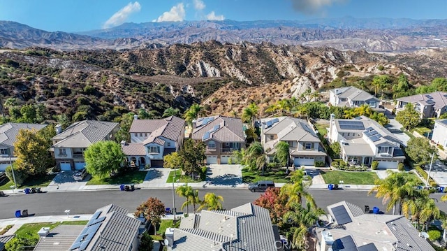 aerial view featuring a mountain view