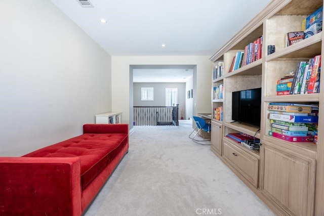 view of carpeted living room