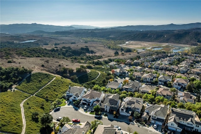 aerial view featuring a mountain view