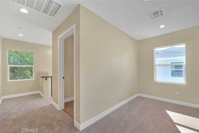 view of carpeted empty room