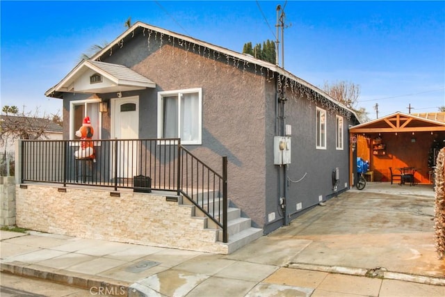 view of bungalow-style home