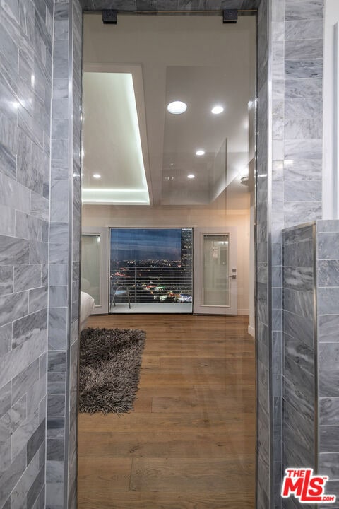 interior space featuring hardwood / wood-style flooring