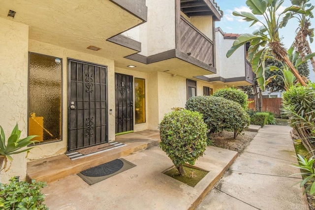 view of doorway to property