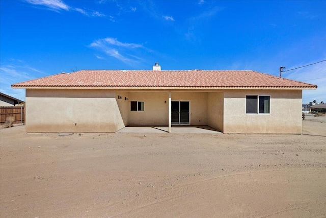 rear view of property with a patio