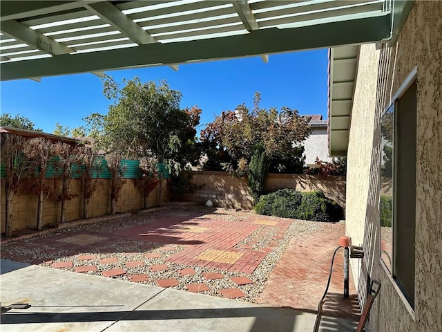 view of patio / terrace with a pergola