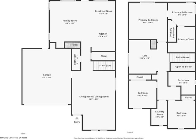 197 Lydia Ln, Corona, CA 92882 - property floor plan