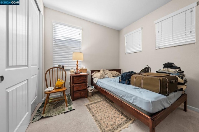 view of carpeted bedroom