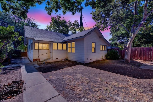 view of front of home