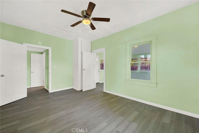 1312 4th, Corning, CA 96021 - unfurnished bedroom featuring wood finished floors and ceiling fan
