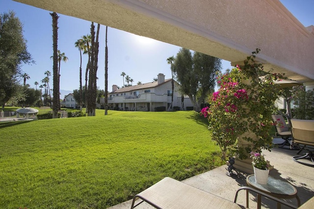 view of yard with a patio