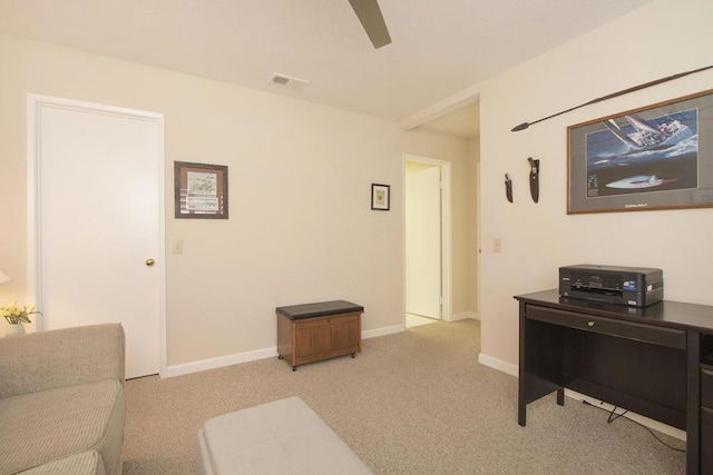 view of carpeted living room