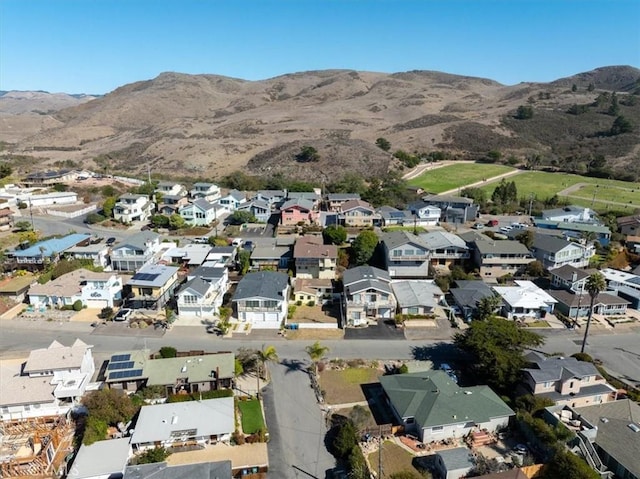 bird's eye view featuring a mountain view