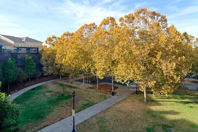 surrounding community featuring a lawn