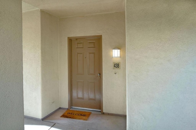 view of doorway to property