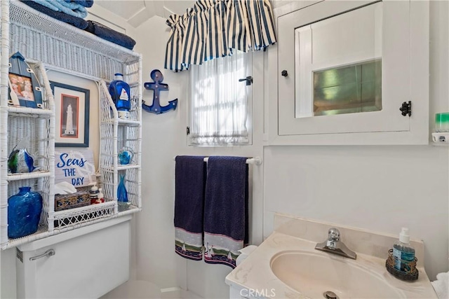 197 Rocky Point Rd, Lake Arrowhead, CA 92352 - bathroom with toilet and vanity