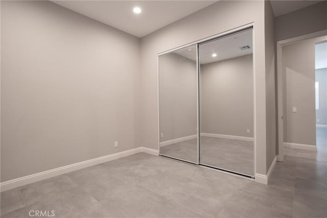 interior space featuring a closet