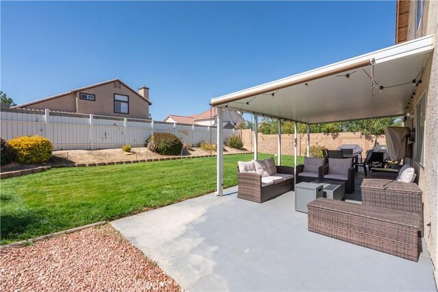 view of patio with an outdoor hangout area