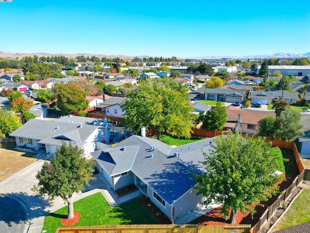 aerial view featuring a mountain view