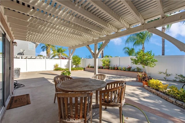 view of patio / terrace with a pergola