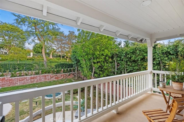 balcony with a porch