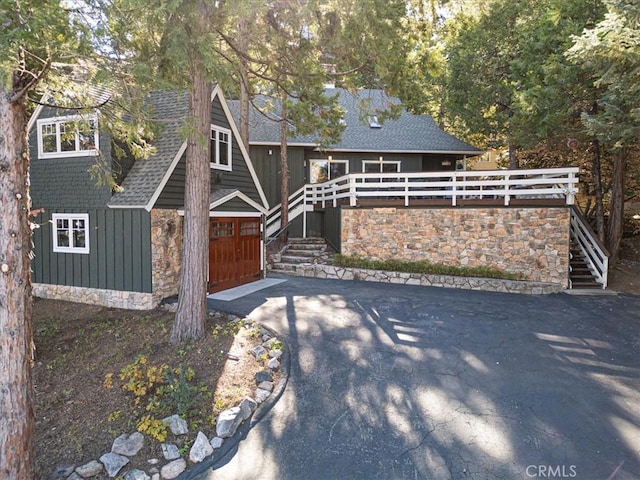 view of front of house featuring a deck