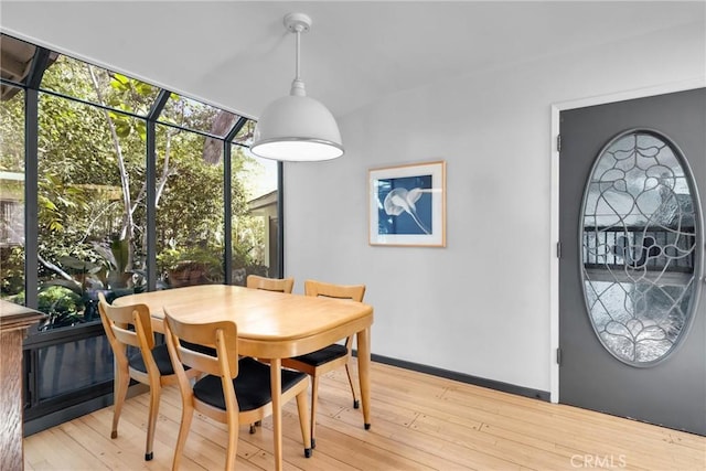 dining room featuring light hardwood / wood-style flooring