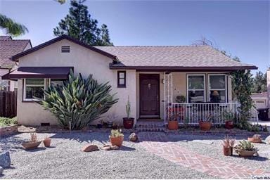 view of front of property with a porch