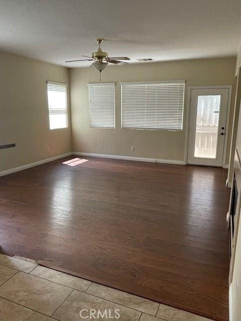1467 Avila Dr, Perris, CA 92517 - unfurnished room featuring ceiling fan and wood finished floors