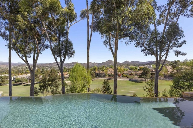 property view of water featuring a mountain view