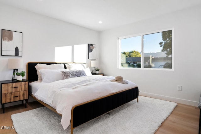 bedroom featuring wood-type flooring